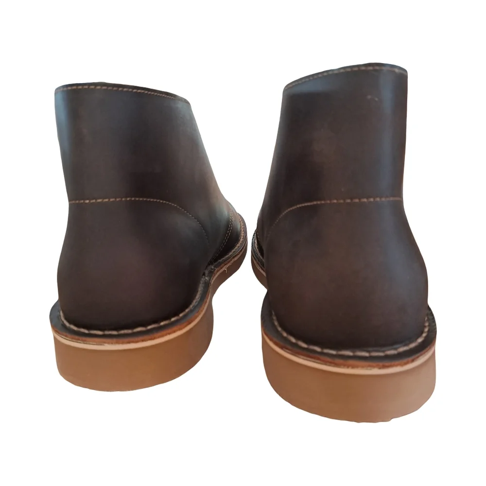 Clarks Brown Leather Men's Chukka Boots with Tan Sole